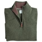 Hoggs of Fife Lothian 1/4 Zip Pullover Thyme