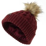 Schoffel Bakewell Cable Knit Bobble Hat Damson