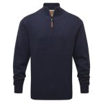 Schoffel Porthmeor Pima Cotton 1/4 Zip Jumper Navy