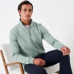 Crew Classic Half Zip Sweatshirt Trellis Marl