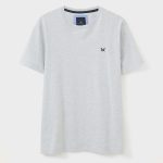 Crew Clothing Classic Crew Neck T-Shirt Ice Grey Marl