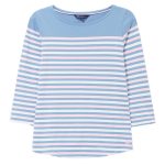 Crew Essential Breton Ladies Top White-Blue