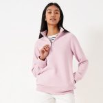 Crew Women’s Half Zip Sweatshirt Pink Marl