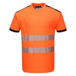 Portwest T181 Hi-Vis Cotton Comfort T-Shirt Orange-Navy