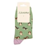 Schoffel Ladies Bamboo Single Socks Green Spaniel