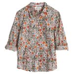 Seasalt Larissa Organic Cotton Shirt Folk Lore Bloom Aran