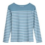 Seasalt Women’s Sailor Shirt Falmouth Breton Horizon Chalk