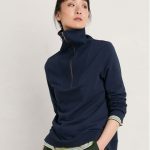 Seasalt Tideline Collared Sweatshirt Maritime Blue