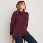 Seasalt Entwine Roll Neck Jumper Merlot