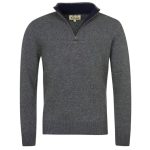 Barbour Nelson Essential Half Zip Jumper Storm Grey