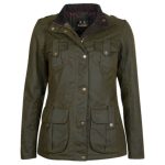 Barbour Winter Defence Waxed Cotton Jacket Olive-Classic