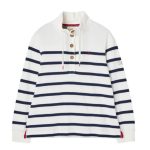 Joules Southwold Funnel Neck Sweatshirt Navy Creme Stripe – Size 10