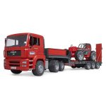 Bruder MAN TGA Truck with Low Loader Trailer & Manitou Telehandler 1.16 Scale