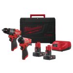 Milwaukee M12 FPP2A2-602X Powerpack Impact Drill and Impact Wrench