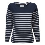 Schoffel Beauport Ladies Cotton Top Navy-White Stripe