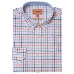 Schoffel Holkham Classic Shirt French Navy-Sky Blue-Sun Coral