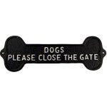 Ascalon Cast Iron ‘Dogs Please Close The Gate’ Plaque