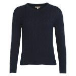 Barbour Hampton Ladies Cable Knit Jumper Navy