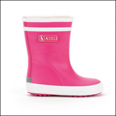 Aigle Baby Flac Unisex Wellington Boots Rose 1