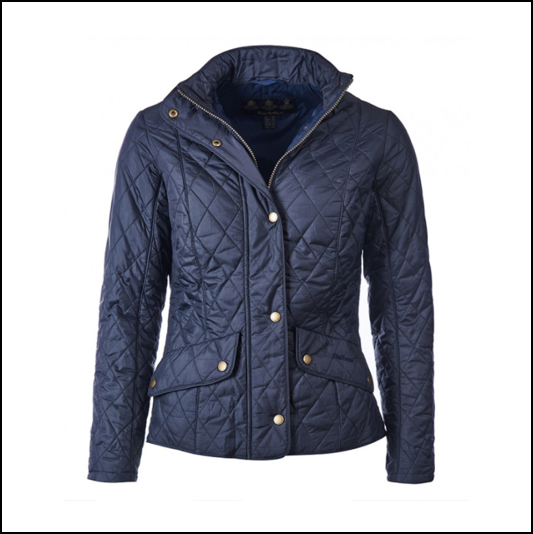 ladies navy barbour coat