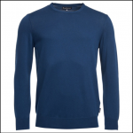 Barbour Garment Dyed Inky Blue Crew Neck Sweater