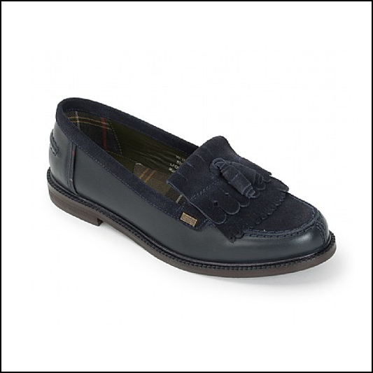 barbour olivia loafers navy