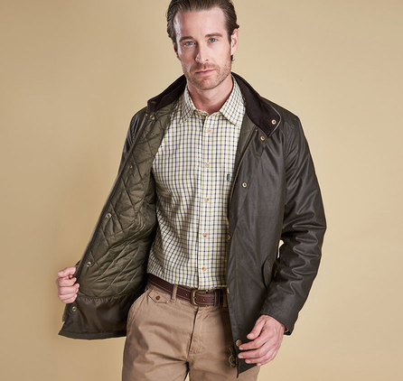 Barbour Prestbury Olive Wax Jacket | Ernest Doe Shop