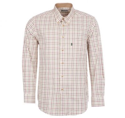 Barbour Sporting Red Khaki Tattersall Shirt