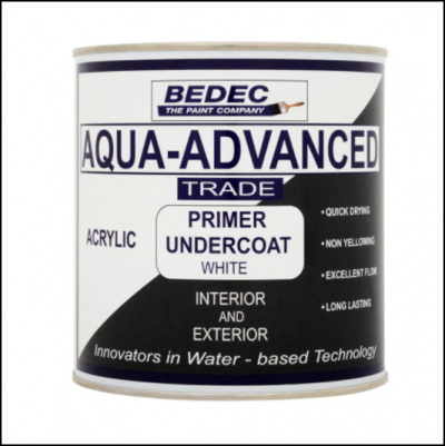 Bedec Aqua Advanced Primer Undercoat White 1L 1