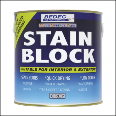 Bedec Interior & Exterior Stain Block Grey 750ml