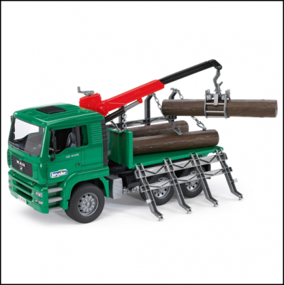 Bruder MAN Timber Truck with Loading Crane & Trunks 1