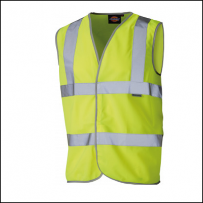 Dickies Hi-Visibility Highway Safety Waistcoat Yellow 1