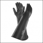 Emperor Medium Weight 17inch Black Latex Gloves