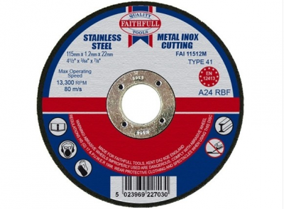 Faithfull Metal Cut Off Disc 115 x 1.2 x 22mm