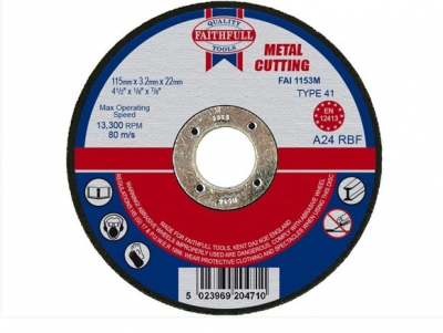 Faithfull Metal Cutting Disc 115 x 3.2 x 22mm