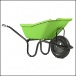 Haemmerlin Vibrante PICK-UP Green 110L Pnuematic Wheelbarrow 1