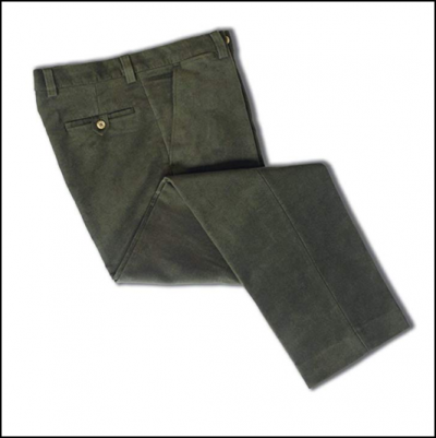 Hoggs of Fife Moleskin Trousers Dark Olive 1