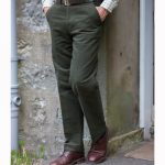 Hoggs of Fife Monarch Moleskin Trousers (Unfinished Leg) Dark Olive