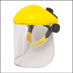 JSP Yellow Browguard with 20cm Unbound Acetate Visor 1