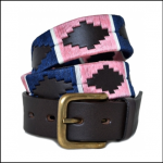 Pioneros Polo Belt – Navy, Pink & White