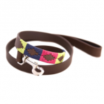 Pioneros Polo Dog Lead – Berry, Navy & Green