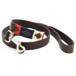 Pioneros Polo Dog Lead – Navy, Cream & Red