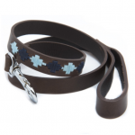 Pioneros Polo Dog Lead – Pampas Cross Navy & Blue