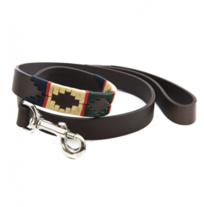 Pioneros Polo Dog Lead - Red Stripe 1