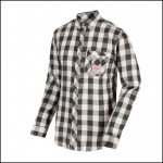 Regatta Loman Dark Khaki Long Sleeve Check Shirt 1