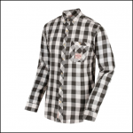 Regatta Loman Dark Khaki Long Sleeve Check Shirt