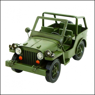 Rolson Model Military Jeep Garden Ornament 1
