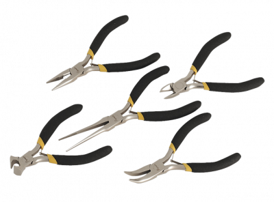 Sealey Mini Pliers Set 5pc Ni-Fe Finish