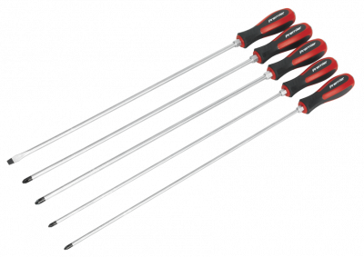 Sealey Screwdriver Set 5pc Hammer-Thru 450mm