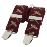 Soprano Flying Pheasants Burgundy Classic Braces 1